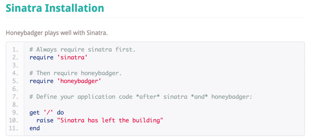 Native sinatra support