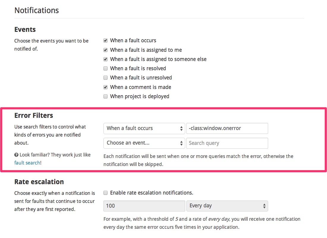 honeybadger channel filters