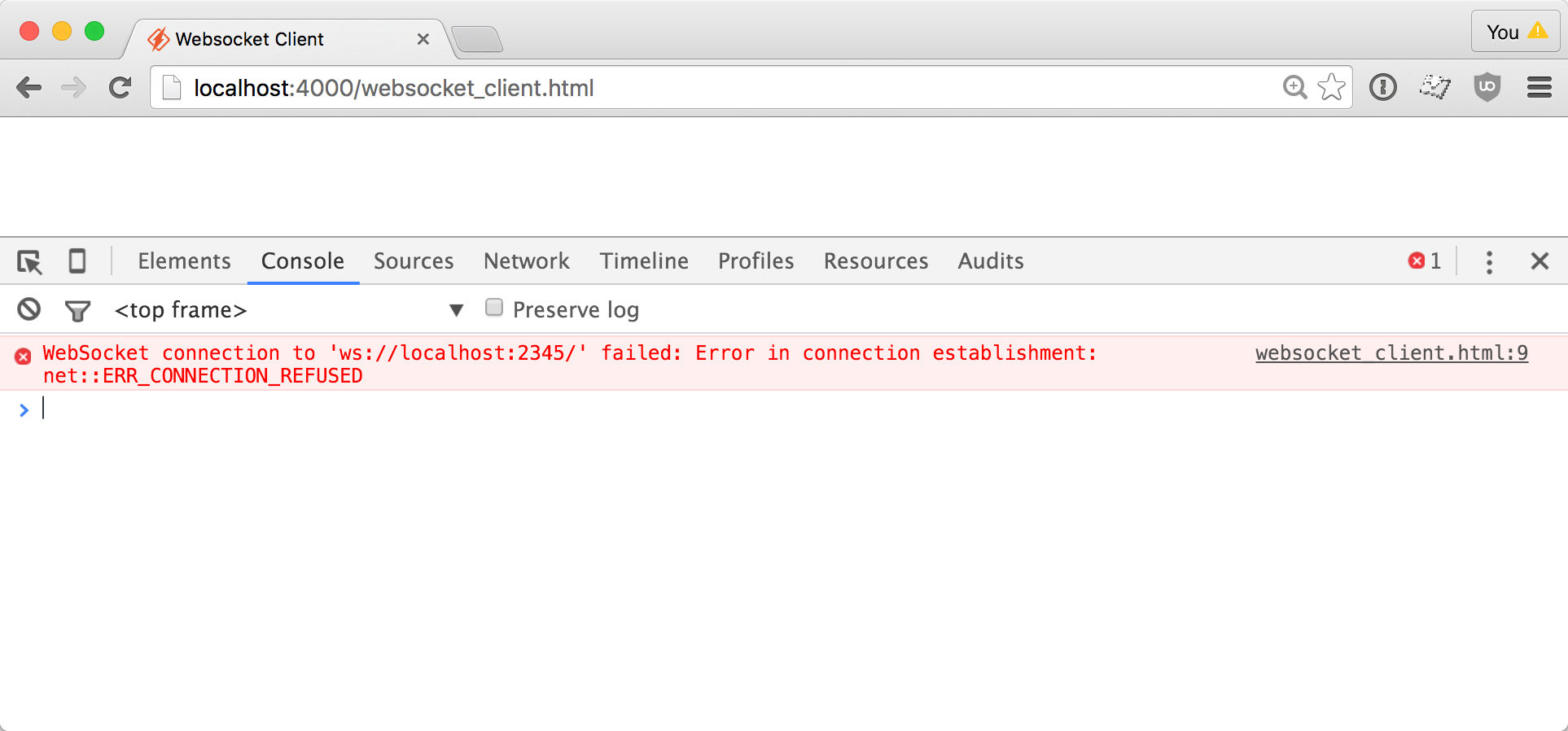 Websocket client without a server