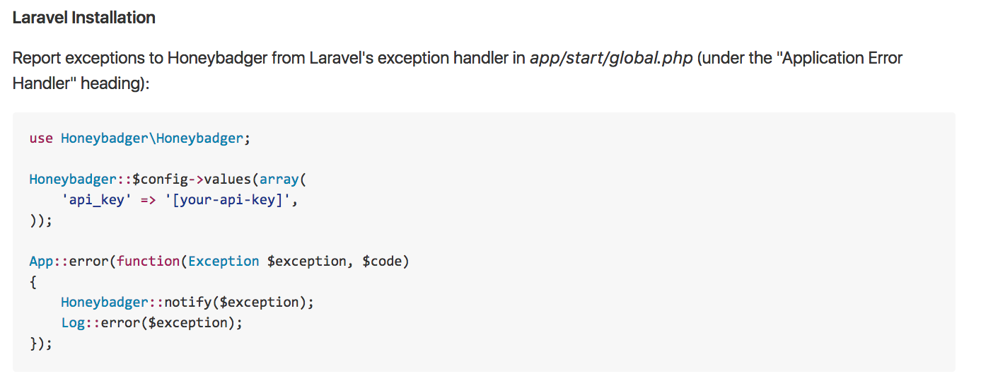 Laravel installation