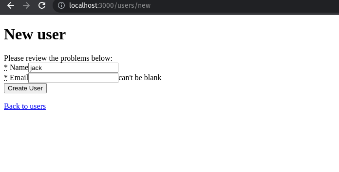 Validating Presence Error