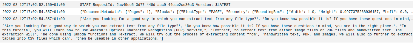 output for plain text extraction