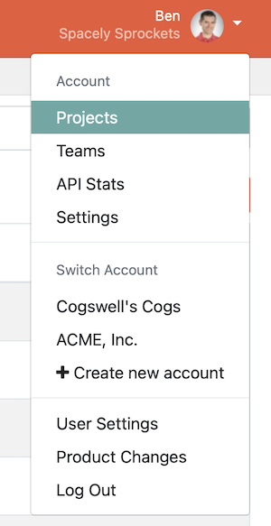 Account switcher