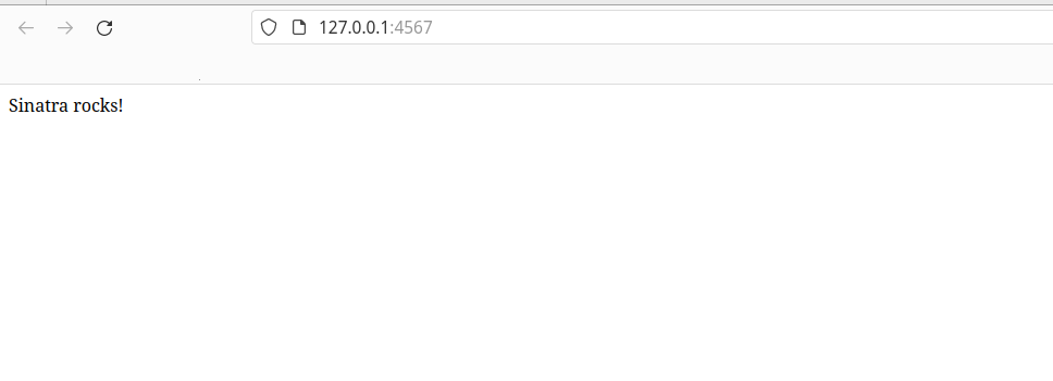 Basic Sinatra app running