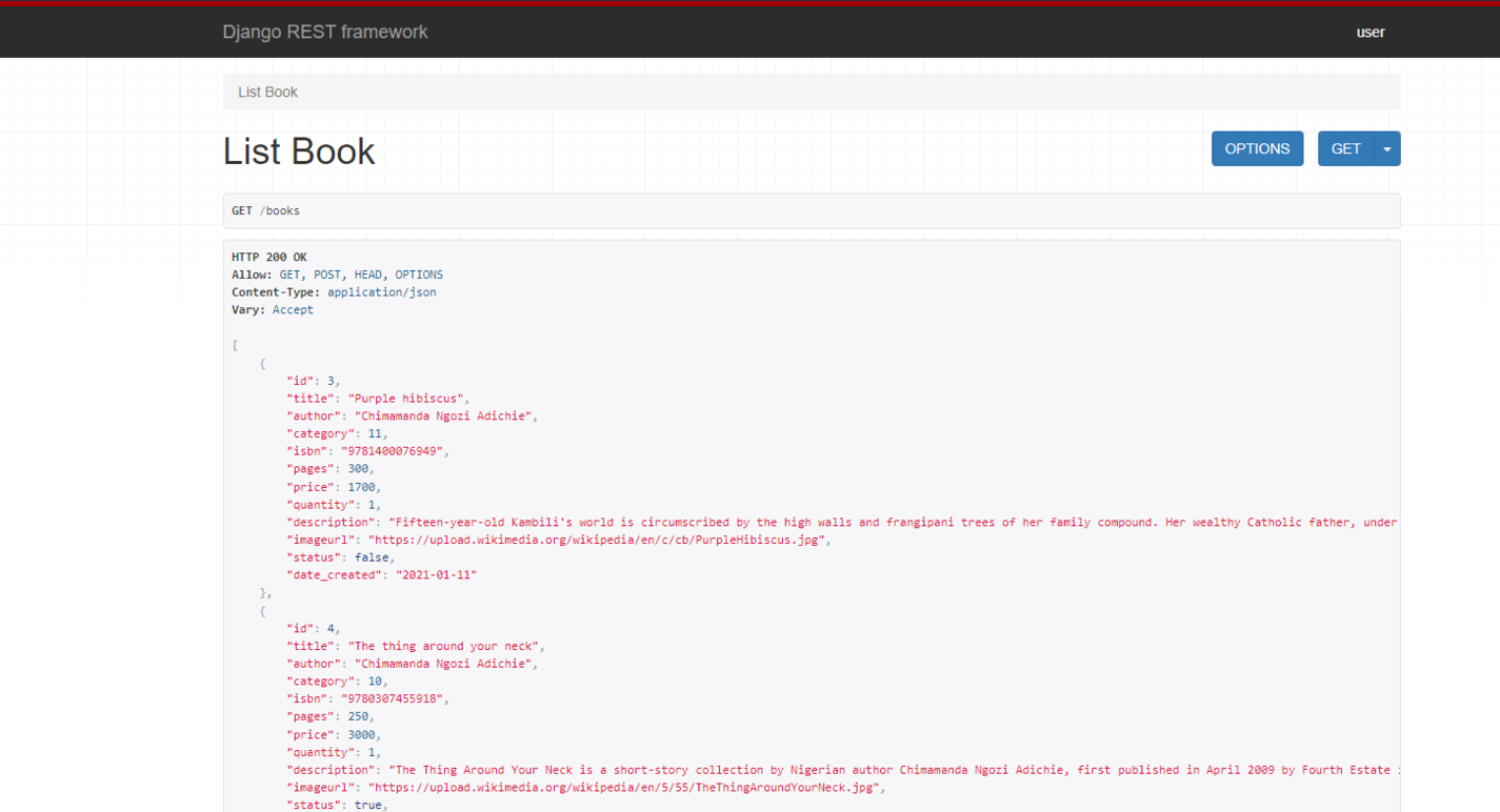 API GET request on one of the API paths