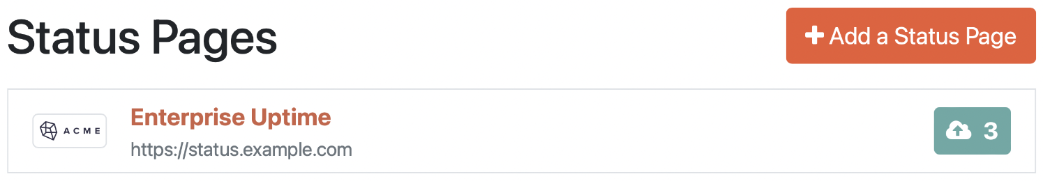 Honeybadger status pages dashboard