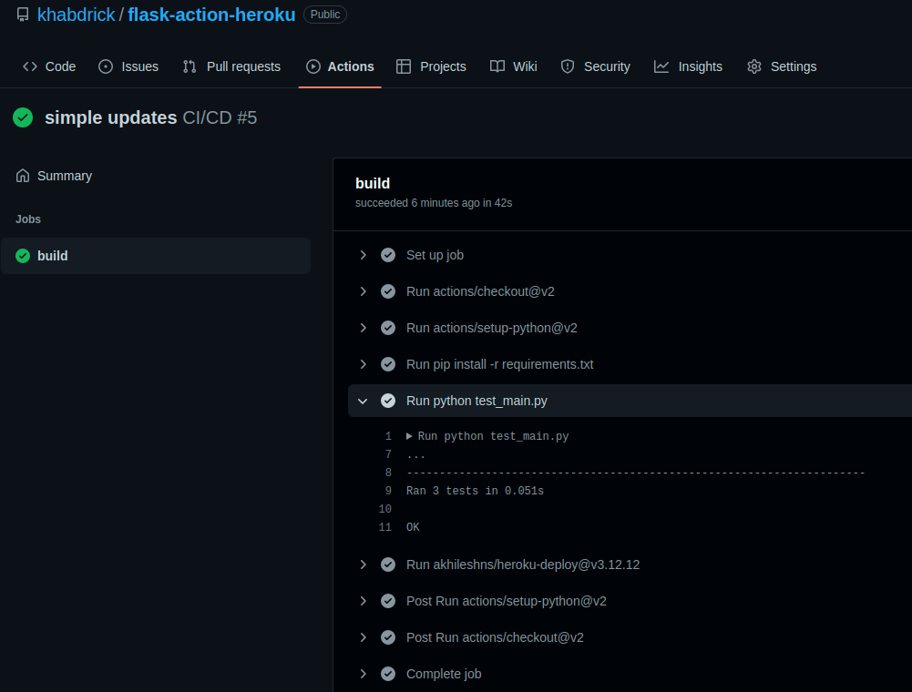 Workflow runs successful