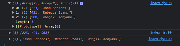 array conversion result