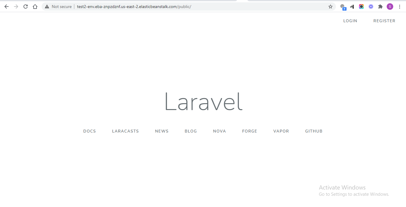 Running application from public folder