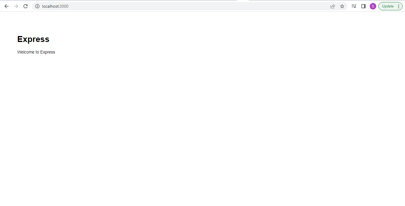 New Express application