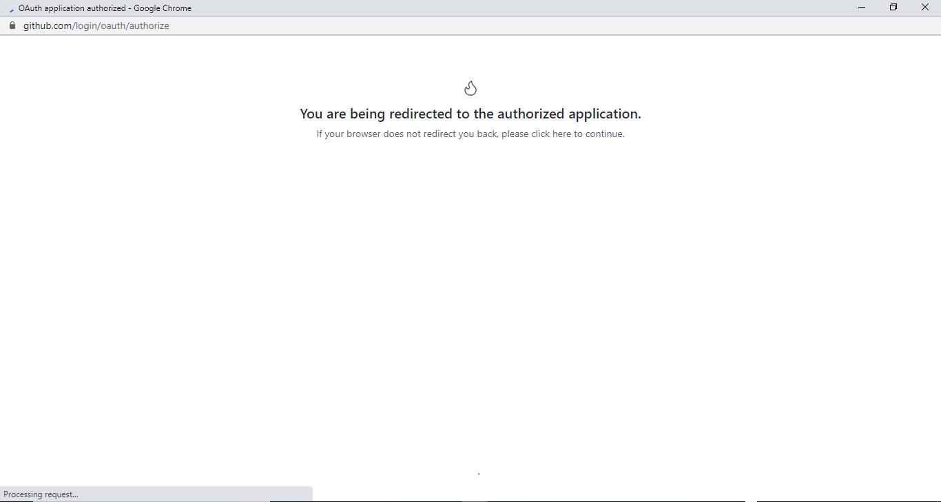 You’ll get redirected after authorization