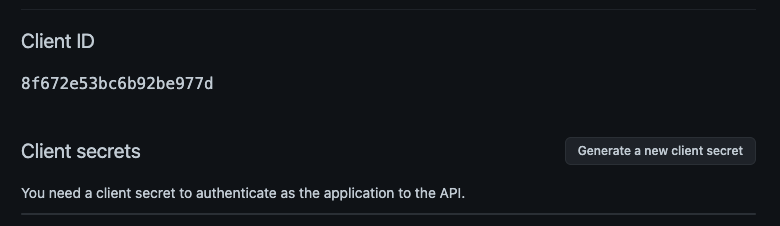 Client ID and secrets