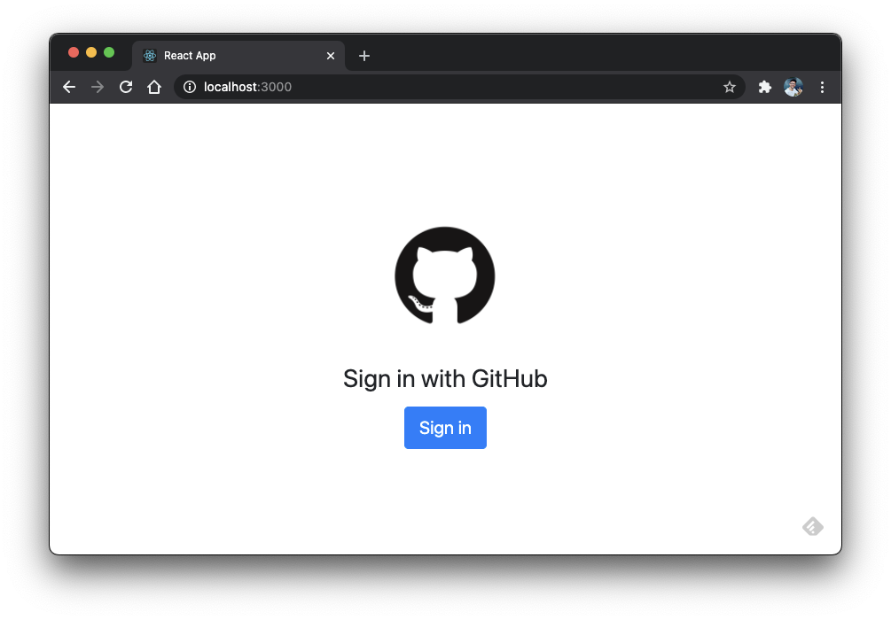 Sign in with GitHub