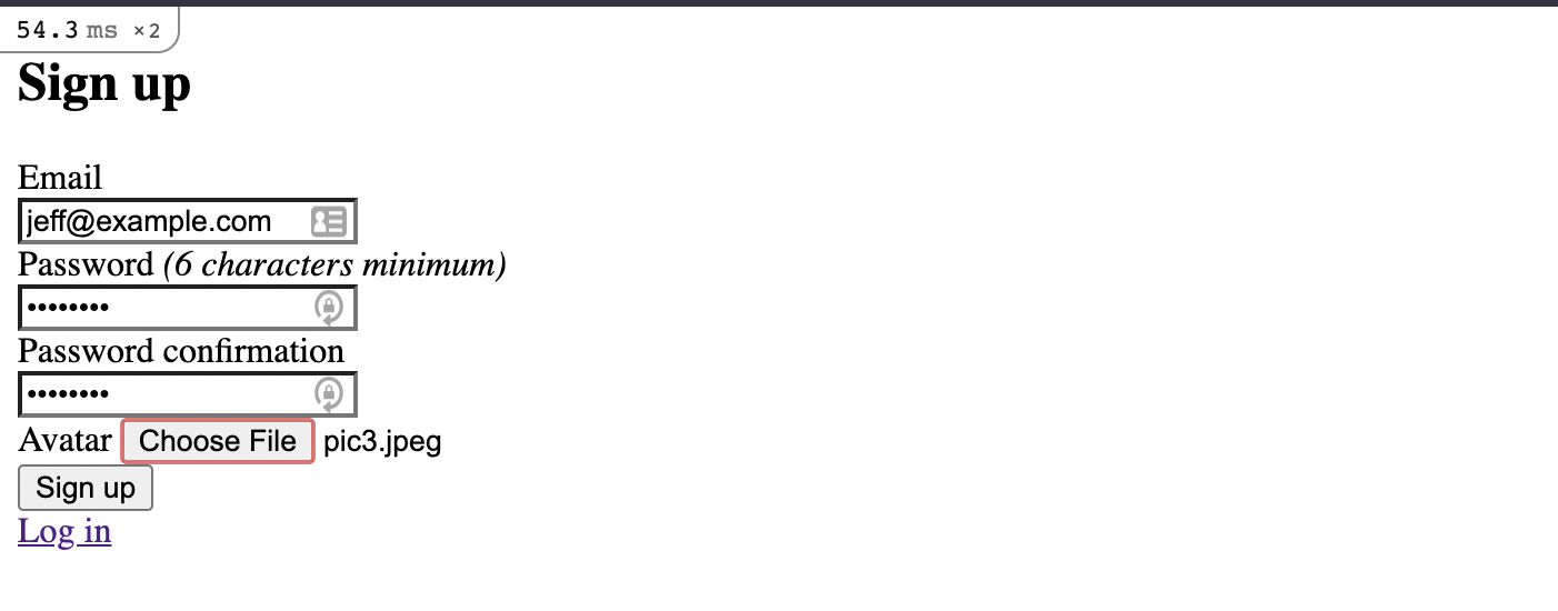 A screenshot of the even newer sign-up page