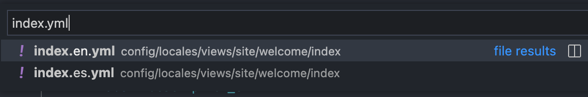 IDE search example