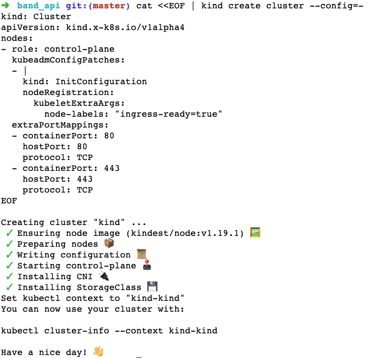 Install local Kubernetes cluster with Kind