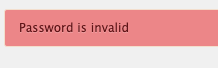 The password is invalid