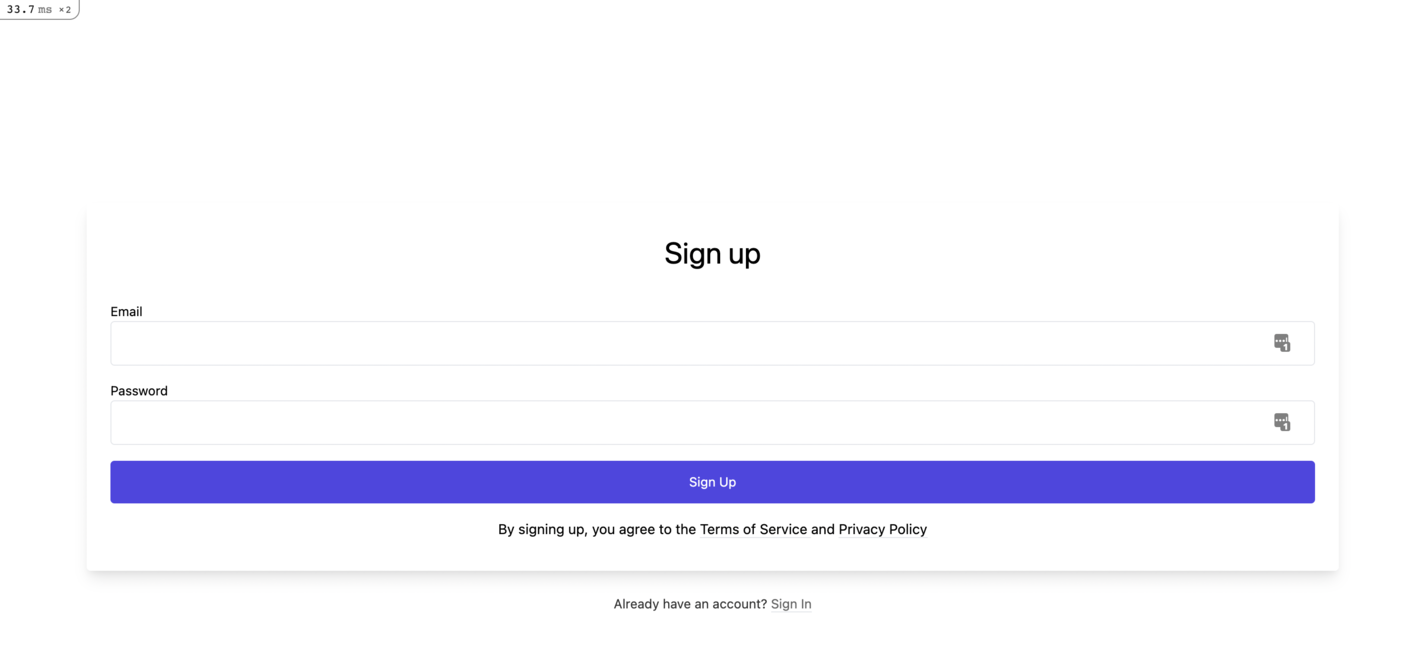 The Styled New User Page A screenshot of the new user page WITH styling